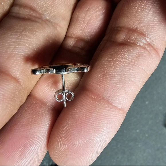 Coast Guard Auxillary Emblem Earings Metalic Silver Tone In Case New Without Tag - Picture 6 of 7